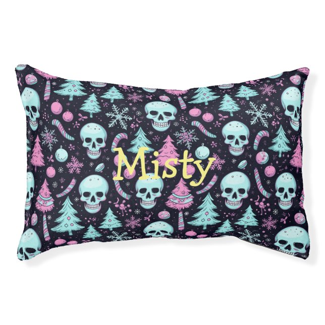 Pastel Goth Christmas Pet Bed (Front)