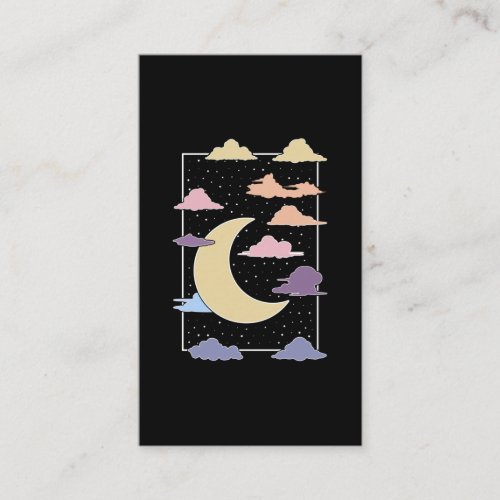 Pastel Goth Crecent Kawaii Moon Business Card