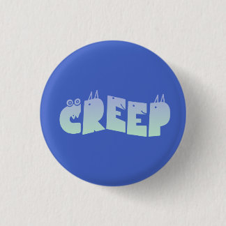 Pastel Goth Creep Monster Creepy Letters Button