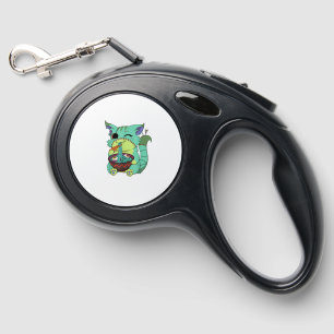 Pastel Goth Creepy Anime Ramen Cat Halloween T-Shi Retractable Pet Leash