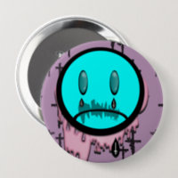 Pastel Goth Crying Emoji Pin