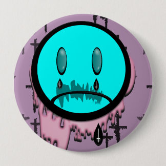 Pastel Goth Crying Emoji Pin