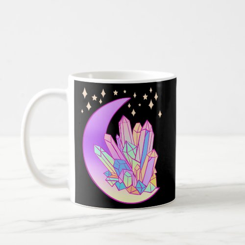 Pastel Goth Crystal Cluster Glowing Moon Kawaii Wi Coffee Mug