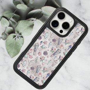 Pastel Goth Crystals and Roses – Mystical Witchy iPhone 16 Pro Case