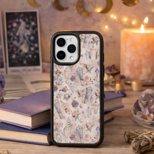 Pastel Goth Crystals and Roses – Mystical Witchy iPhone 16 Plus Case