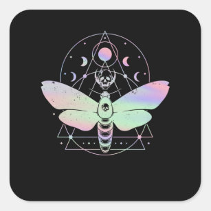 Moth Sticker Decal Witchy Stickers Luna Moth Sticker Moth Art Mystical Moth  Sticker Moth Gifts Celestial Stickers Goth Sticker 