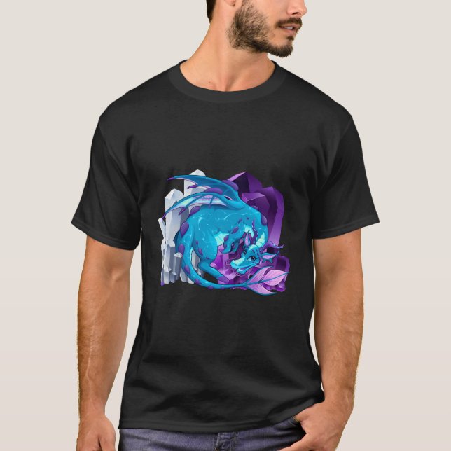 Pastel Goth Dragon Crystal Mythical Creature Fanta T-Shirt (Front)