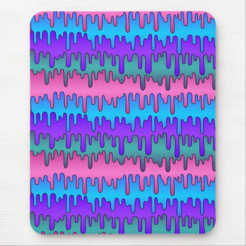 Pastel Goth Emo Scene Drippy Pattern Mouse Pad