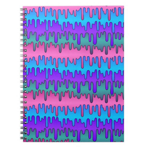 Pastel Goth Emo Scene Drippy Pattern Notebook