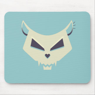 Pastel Goth Evil Cat Skull Mouse Pad