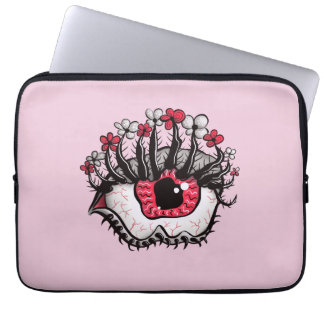 Pastel Goth Eye Macabre Pink Creepy Horror Laptop Sleeve