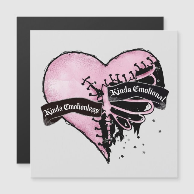 Pastel Goth Heart | Emotional and Emotionless  (Front/Back)