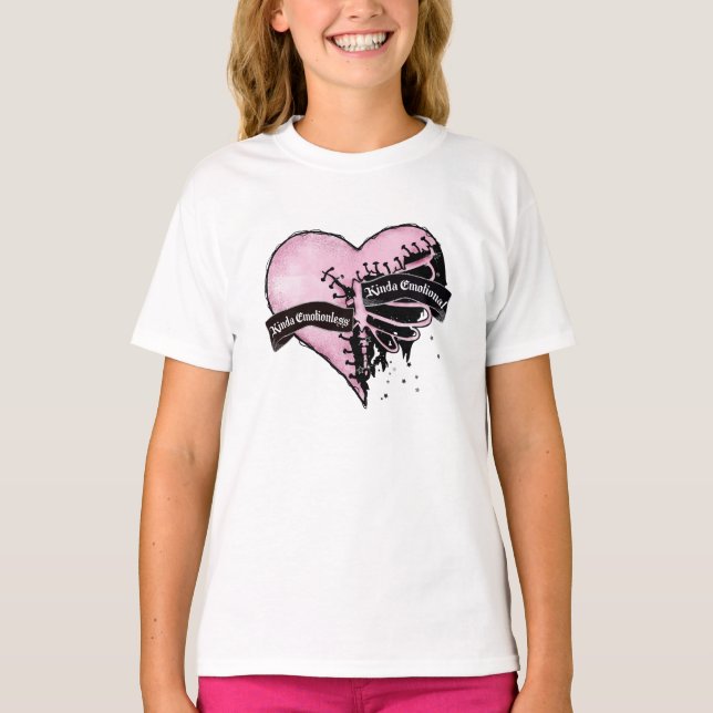 Pastel Goth Heart | Emotional and Emotionless T-Shirt (Front)