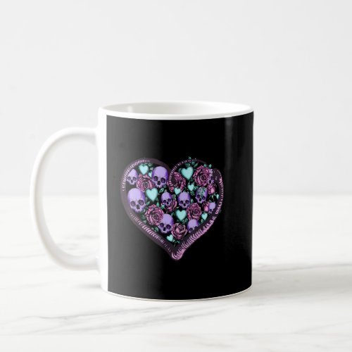 Pastel Goth Heart Snakes And Roses And Skulls Occu Coffee Mug