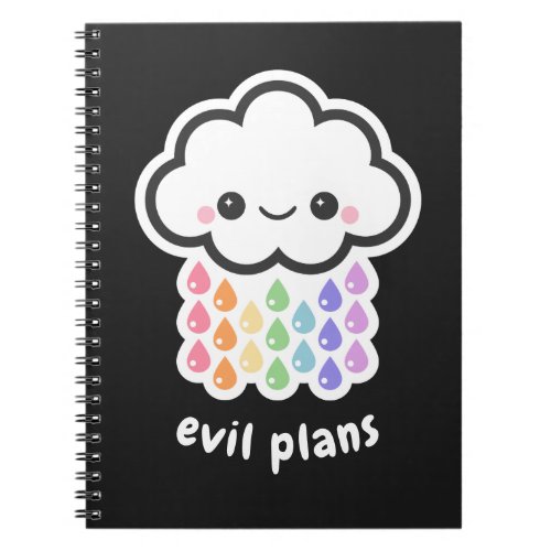 Pastel Goth Kawaii Cloud Evil Plans Notebook