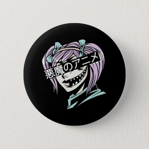 Pastel Goth Manga Aesthetic Girl Creepy Anime Button