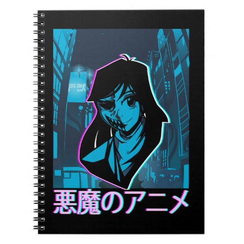 Pastel Goth Manga Vaporwave Girl Creepy Anime Notebook