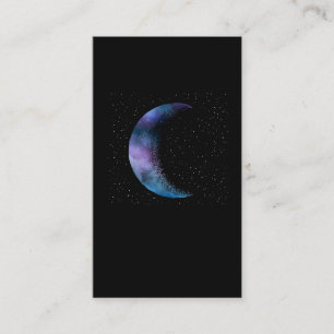 Pastel Goth Moon Colorful Art Business Card