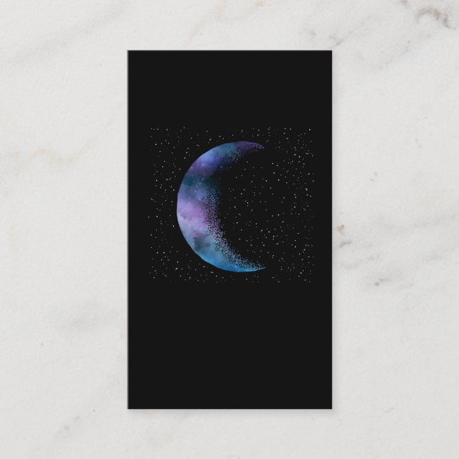 Pastel Goth Moon Colorful Art Business Card (Front)