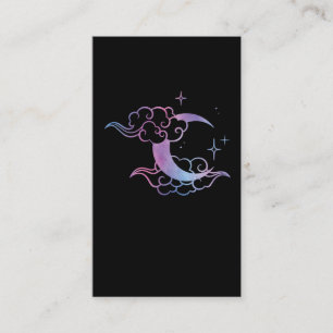 Pastel Goth Moon Cute Moon Art Business Card