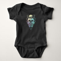 Pastel Goth Moon Skull Gothic Wicca Crescent Moth