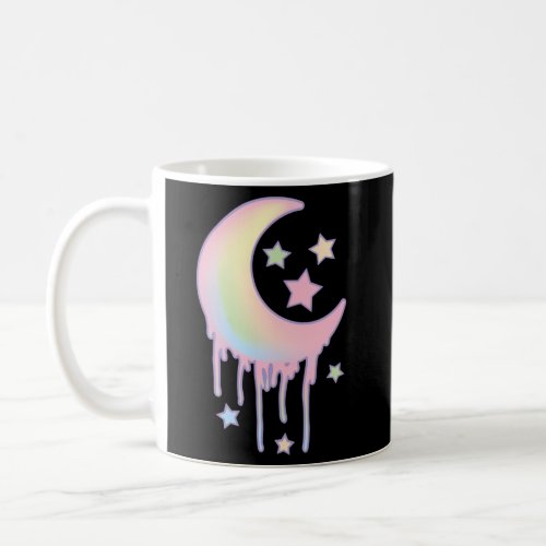 Pastel Goth Moon Stars Trippy Aesthetic Kawaii Coffee Mug