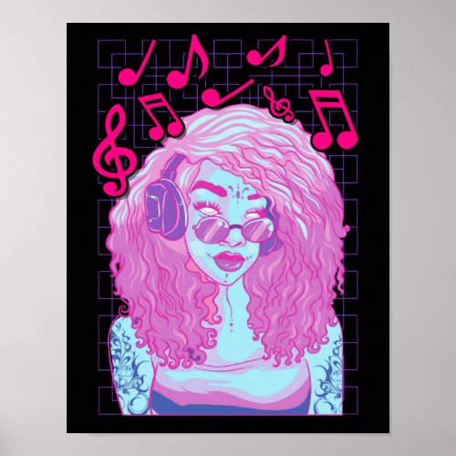 Pastel Goth Music Lover Poster