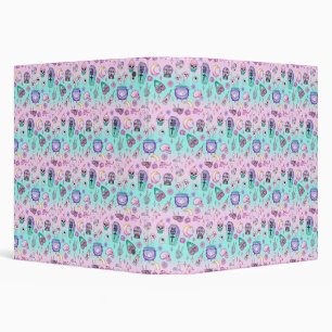pastel goth pattern 3 ring binder