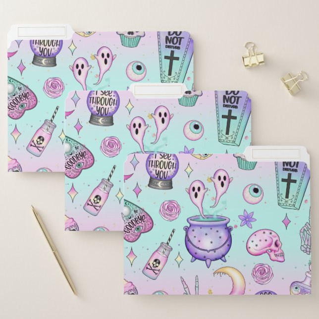 pastel goth pattern file folder (Set)