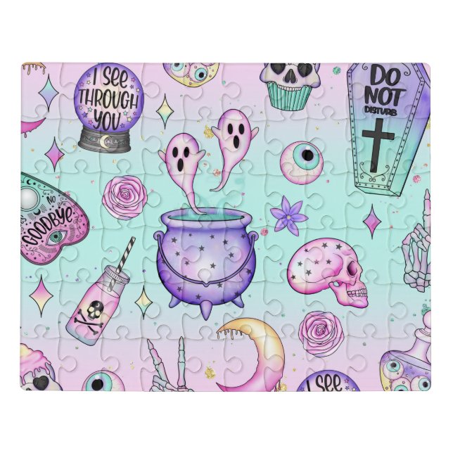 pastel goth pattern jigsaw puzzle (Puzzle Horizontal)