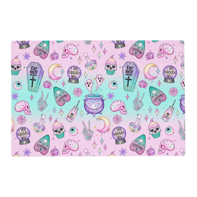 pastel goth pattern placemat (Front)