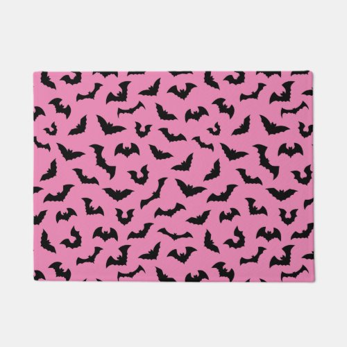 Pastel goth pink bats doormat