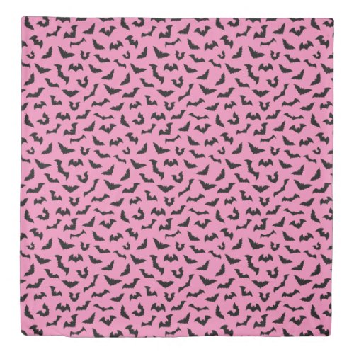 Pastel goth pink bats duvet cover