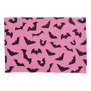 Pastel goth pink bats pattern girly pillow case