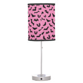 Pastel goth pink bats table lamp (Back)