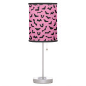 Pastel goth pink bats table lamp (Left)