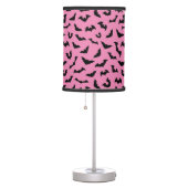 Pastel goth pink bats table lamp (Right)