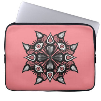 Pastel goth pink creepy monster witch laptop sleeve
