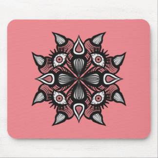 Pastel goth pink creepy monster witch mouse pad