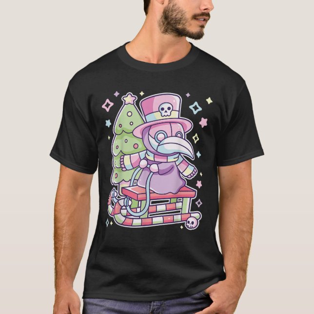 Pastel Goth Plague Doctor Christmas Halloween Meet T-Shirt (Front)