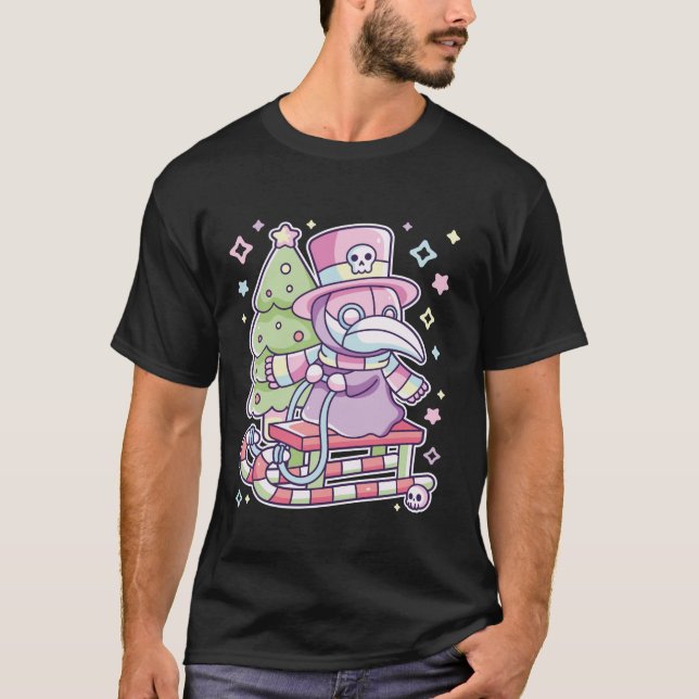 Pastel Goth Plague Doctor Christmas Halloween Meet T-Shirt (Front)