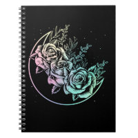 Pastel Goth Roses Moon Gothic Crescent Flowers