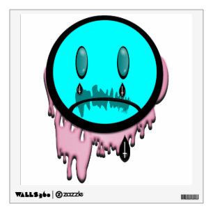 Pastel Goth Sad Emoji Art Wall Decal