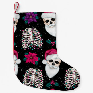 Pastel Goth Santa Skull Small Christmas Stocking