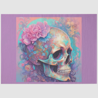 Pastel Goth Skull Skeleton Decoupage Paper