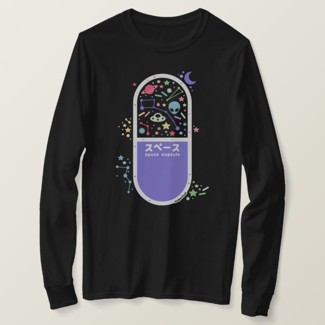 Pastel Goth Space Capsule T-Shirt (Design Front)