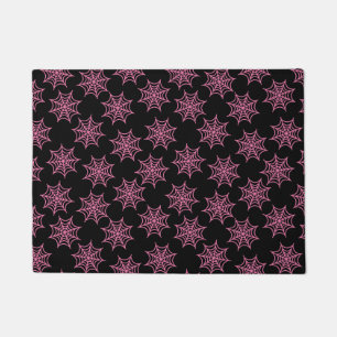 Pastel Goth Spider Web Pink Doormat