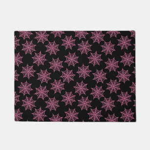 Pastel Goth Spider Web Pink Doormat