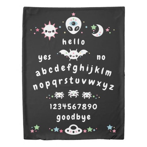 Pastel Goth Spirit Board Duvet Cover