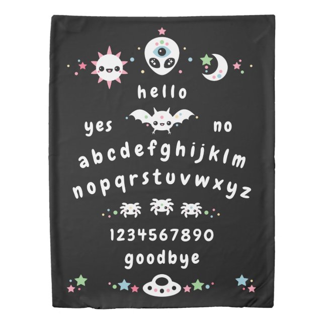 Pastel Goth Spirit Board Duvet Cover (Front)